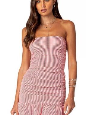edikted leena gathered mini dress Edikted | Dresses | Edikted New Womens Size Large Pink Long Sleeve Leena Gathered Mini Dress